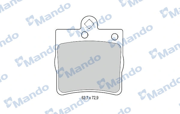Kit de plaquettes de frein, frein à disque MANDO MBF015140