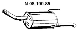 Silencieux arrière EBERSPÄCHER 08.199.85