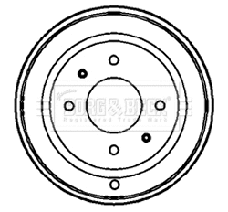 Tambour de frein BORG & BECK BBR7132