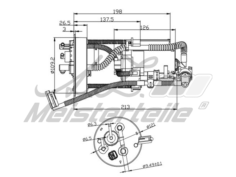 Filtre à carburant A.Z. Meisterteile AZMT-41-020-1445
