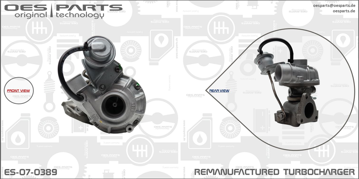 Turbocompresseur, suralimentation OES PARTS ES-07-0389