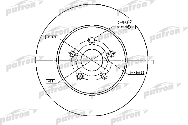 Disque de frein PATRON PBD4493