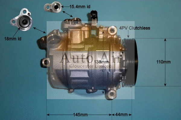Compresseur, climatisation AUTO AIR GLOUCESTER 14-0037