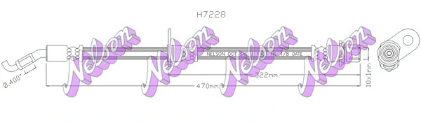 Flexible de frein KAWE H7228