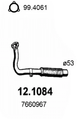 Tuyau d'échappement ASSO 12.1084