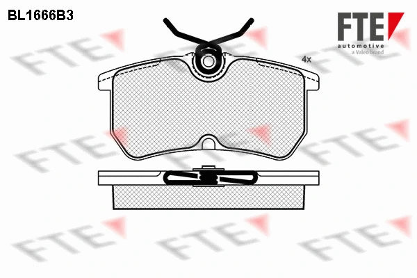 Kit de plaquettes de frein, frein à disque FTE 9010279