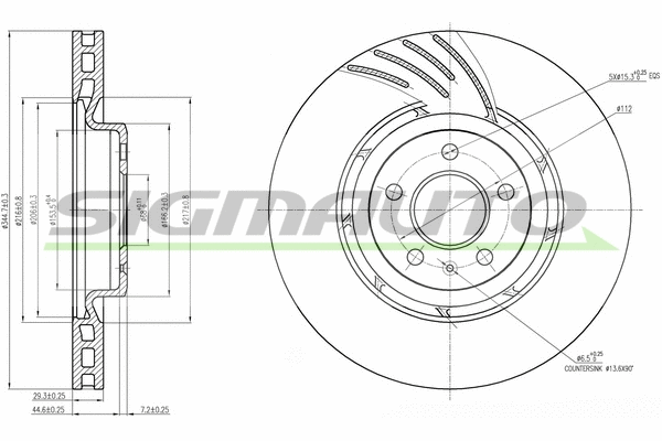 Disque de frein SIGMAUTO DBB665V