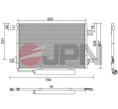 Condenseur, climatisation JPN 60C9105-JPN