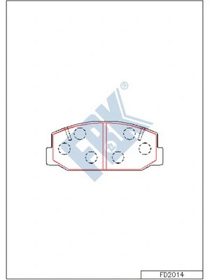 Kit de plaquettes de frein, frein à disque FBK FD2014