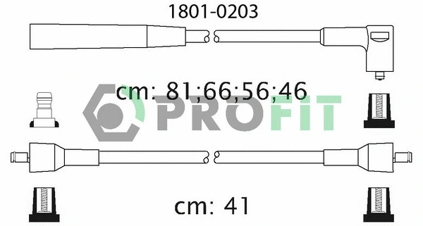 Kit de câbles d'allumage PROFIT 1801-0203