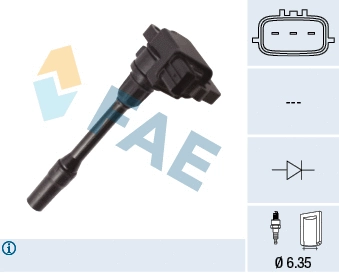 Bobine d'allumage FAE 80452
