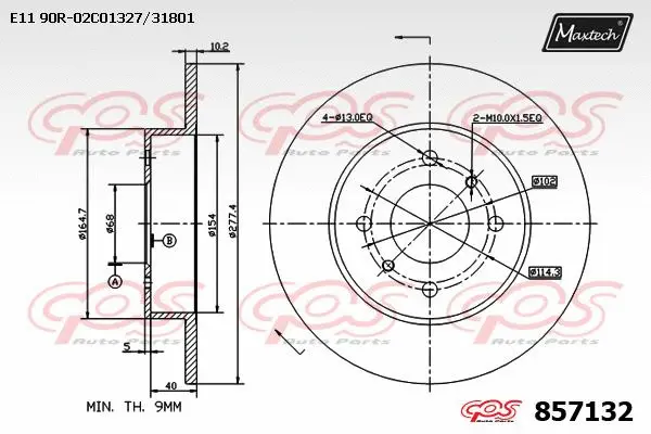 Disque de frein MAXTECH 857132