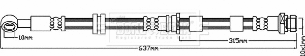 Flexible de frein BORG & BECK BBH8039