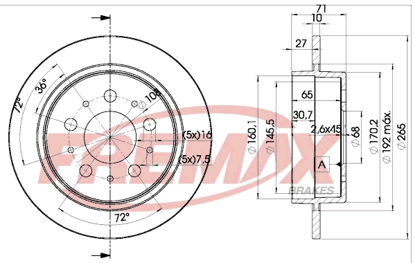 Disque de frein FREMAX BD-1895