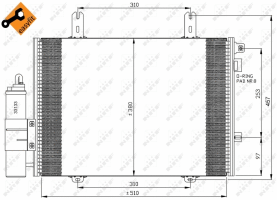 Condenseur, climatisation NRF 35353