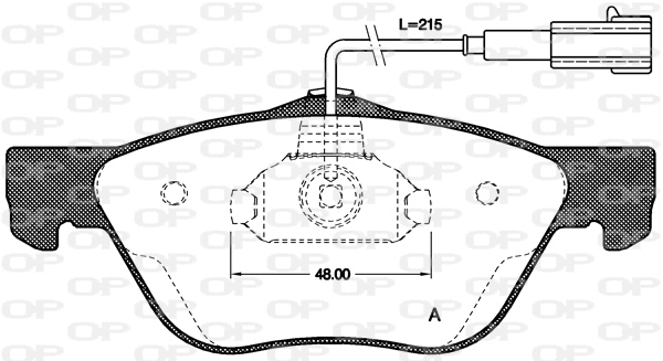 Kit de plaquettes de frein, frein à disque OPEN PARTS BPA0589.21