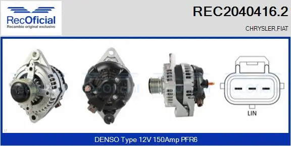 Alternateur RECOFICIAL REC2040416.2