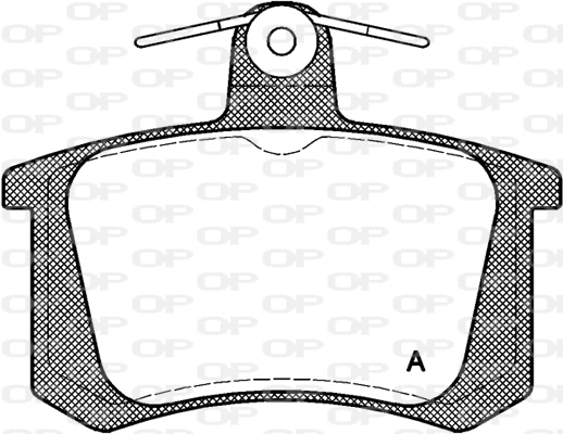 Kit de plaquettes de frein, frein à disque OPEN PARTS BPA0135.20