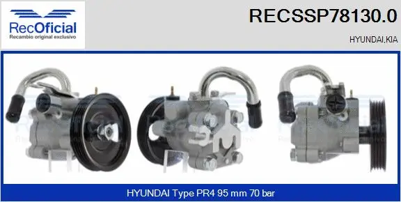 Pompe hydraulique, direction RECOFICIAL RECSSP78130.0