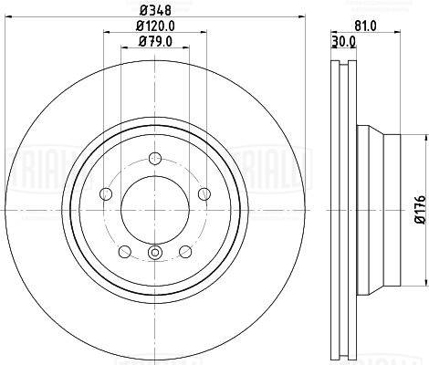 Disque de frein TRIALLI DF 261505