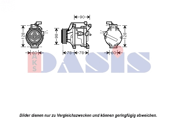 Compresseur, climatisation AKS DASIS 850728N