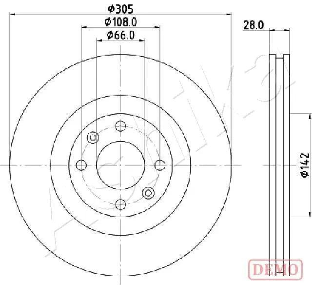 Disque de frein ASHIKA 60-00-0631C