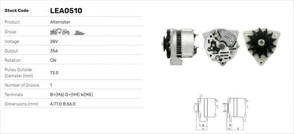 Alternateur LUSA LEA0510