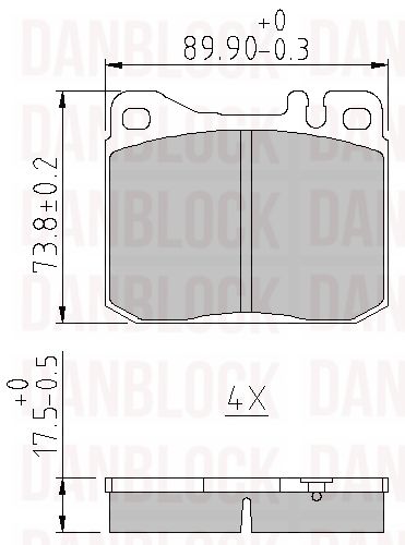 Kit de plaquettes de frein, frein à disque DANBLOCK DB 510112