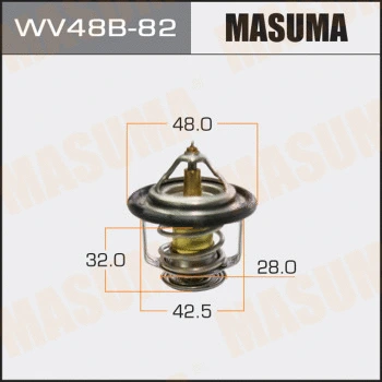 Thermostat, liquide de refroidissement MASUMA WV48B-82