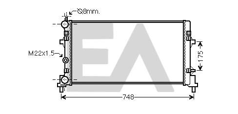 Radiateur, refroidissement du moteur EACLIMA 31R67017