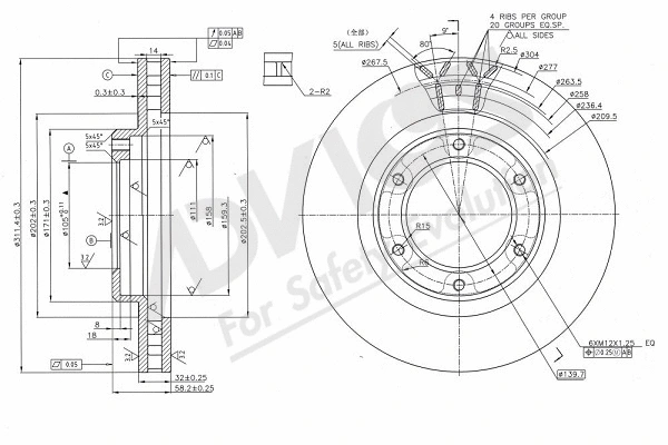 Disque de frein ADVICS-SEA A6F423