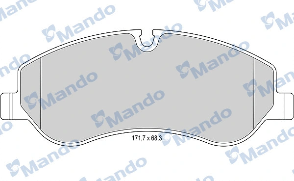 Kit de plaquettes de frein, frein à disque MANDO MBF015046