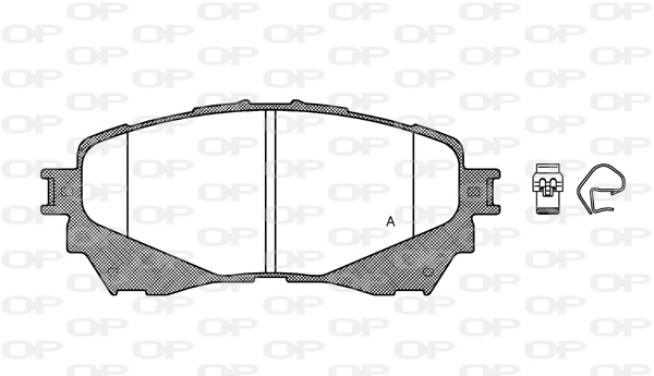Kit de plaquettes de frein, frein à disque OPEN PARTS BPA1538.04