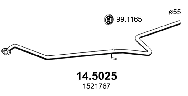 Tuyau d'échappement ASSO 14.5025