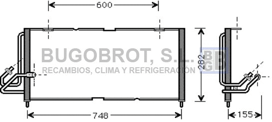 Condenseur, climatisation BUGOBROT 62-JE5028