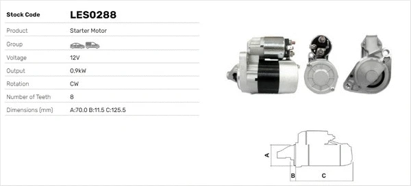 Démarreur LUSA LES0288