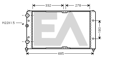 Radiateur, refroidissement du moteur EACLIMA 31R77104