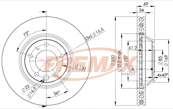 Disque de frein FREMAX BD-3323