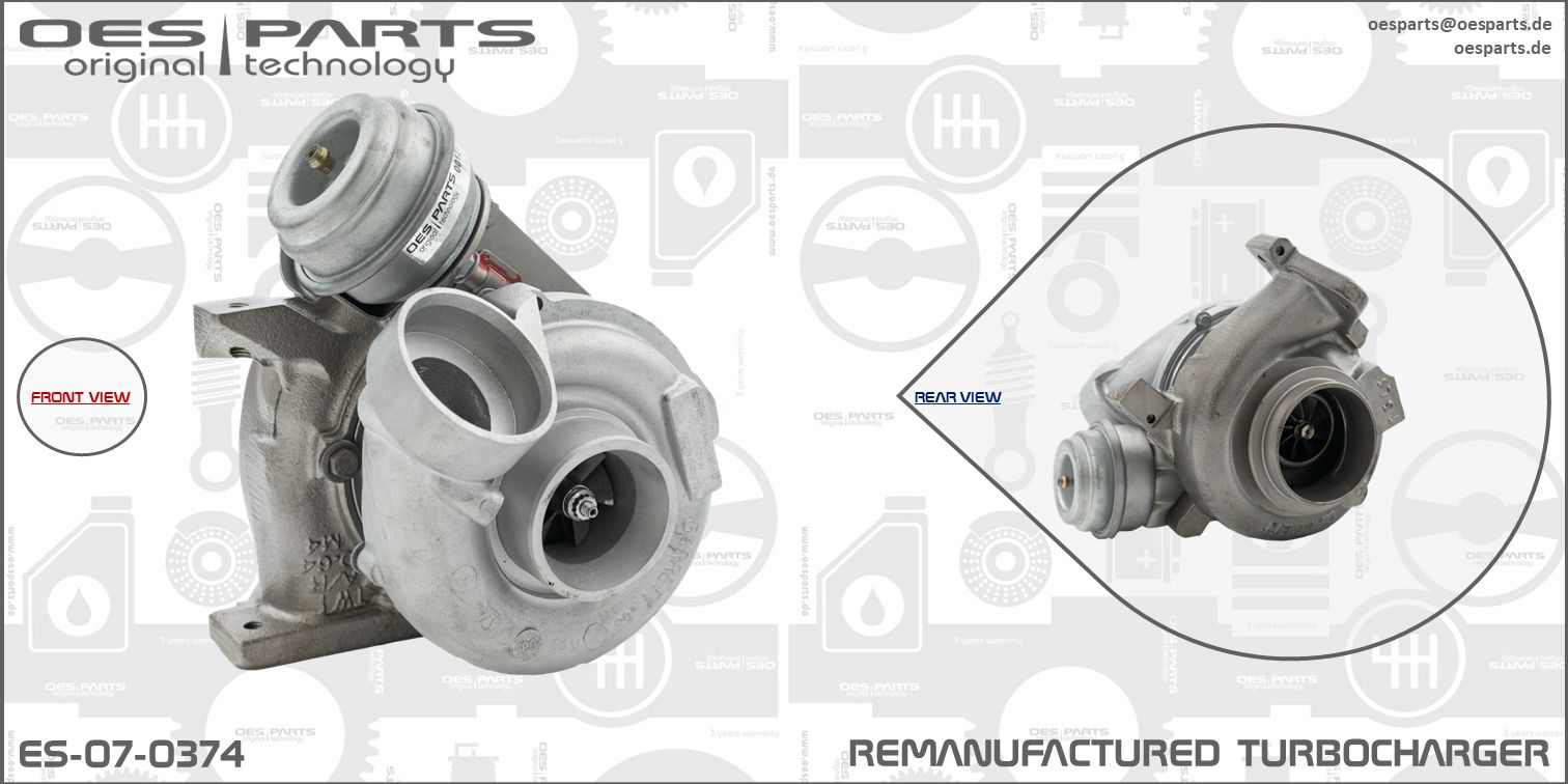 Turbocompresseur, suralimentation OES PARTS ES-07-0374