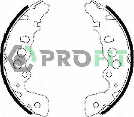 Jeu de mâchoires de frein PROFIT 5001-0578