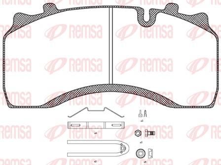 Kit de plaquettes de frein, frein à disque REMSA JCA 1032.30