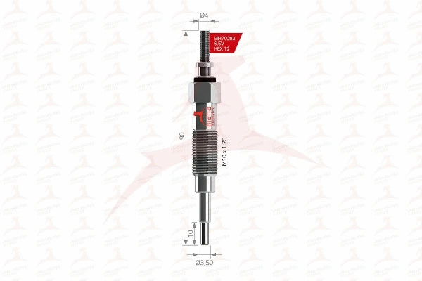 Bougie de préchauffage MEHA AUTOMOTIVE MH70283