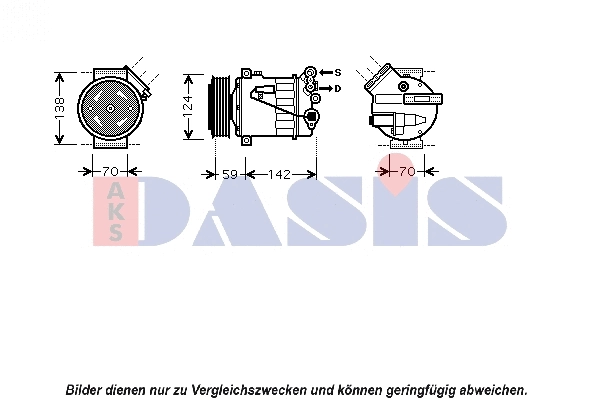 Compresseur, climatisation AKS DASIS 850393N