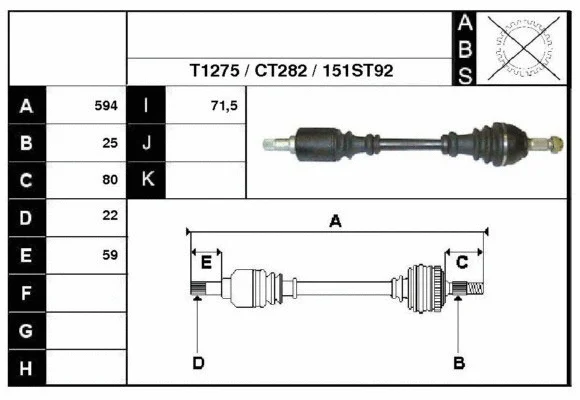 Arbre de transmission Technika 18151