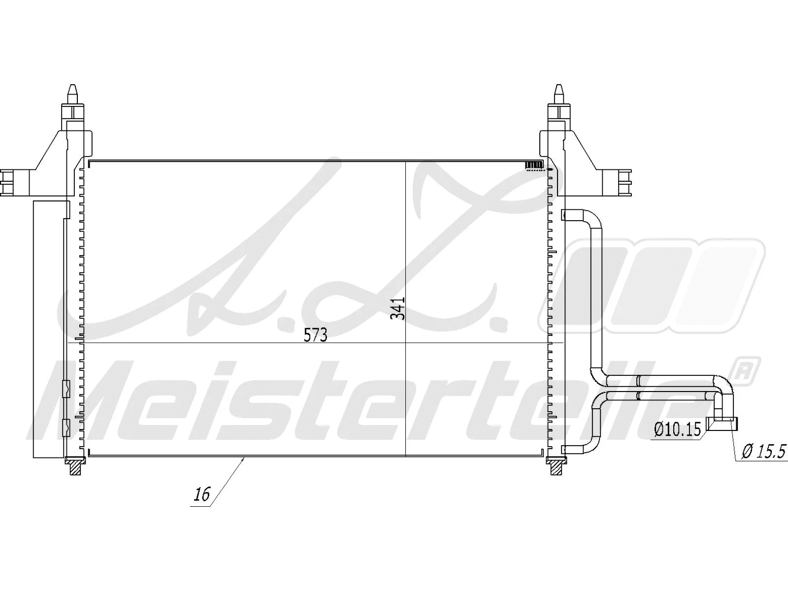 Condenseur, climatisation A.Z. Meisterteile AZMT-45-030-1344