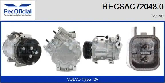 Compresseur, climatisation RECOFICIAL RECSAC72048.0
