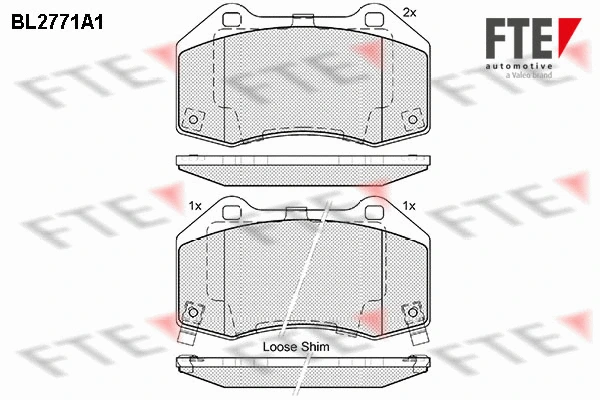 Kit de plaquettes de frein, frein à disque FTE 9010977