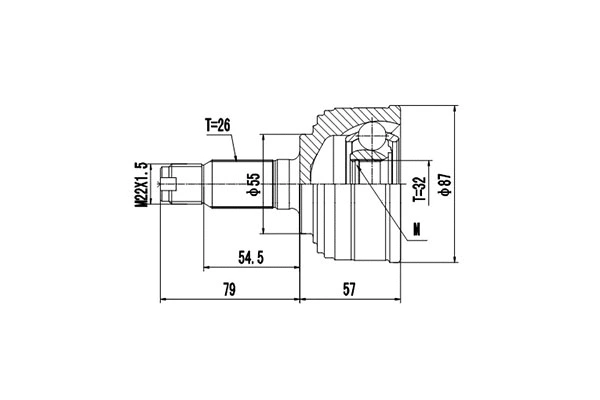 Jeu de joints, arbre de transmission DYNAMATRIX DCV823016