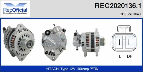 Alternateur RECOFICIAL REC2020136.1
