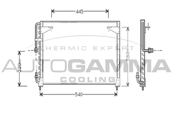 Condenseur, climatisation AUTOGAMMA 104303